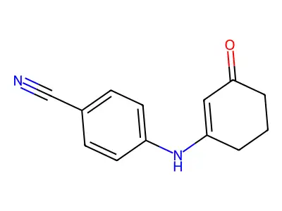 4-[(3-Oxo-1-cyclohexenyl)amino]benzonitrile structure