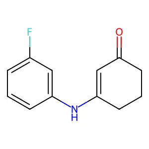 3-[(3-Fluorophenyl)amino]cyclohex-2-en-1-one structure
