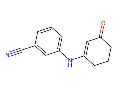 3-(3-Oxo-cyclohex-1-enylamino)-benzonitrile structure