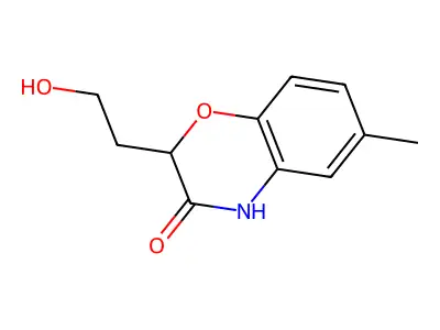 2-(2-hydroxyethyl)-6-methyl-2H-1,4-benzoxazin-3(4H)-one structure