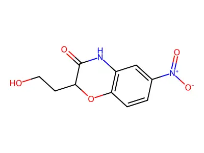 2-(2-Hydroxyethyl)-6-nitro-2H-1,4-benzoxazin-3(4H)-one structure