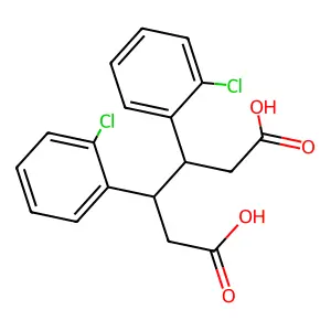 3,4-Bis(2-chlorophenyl)hexanedioic acid structure