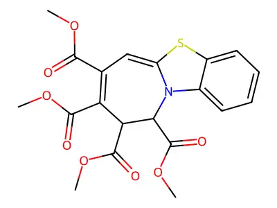 tetramethyl 9,10-dihydroazepino[2,1-b][1,3]benzothiazole-7,8,9,10-tetracarboxylate structure