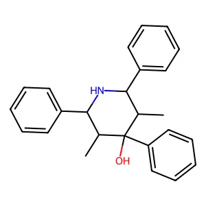 3,5-Dimethyl-2,4,6-triphenylpiperidin-4-ol structure