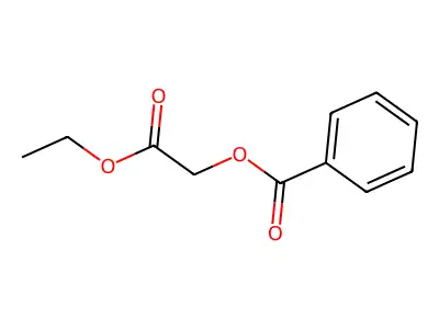 Acetic acid, (benzoyloxy)-, ethyl ester structure