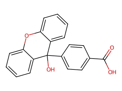 9-Hydroxy-9-(4-carboxyphenyl)xanthene structure