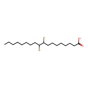 9,10-Dibromo-stearic acid structure