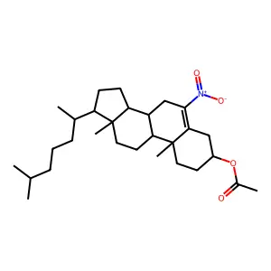 6-Nitrocholest-5-en-3-beta-yl acetate structure