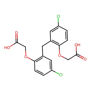 Acetic acid, 2,2'-[methylenebis[(4-chloro-2,1-phenylene)oxy]]bis- structure