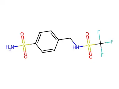 4-[(Trifluoromethylsulfonylamino)methyl]benzenesulfonamide structure
