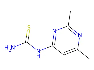 1-(2,6-Dimethylpyrimidin-4-yl)thiourea structure