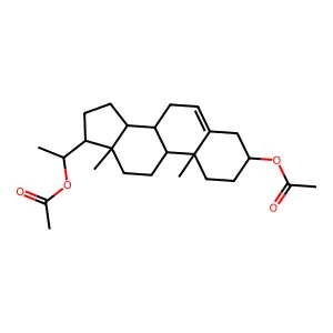 pregn-5-ene-3,20-diyl diacetate structure