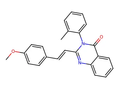 2-[(E)-2-(4-methoxyphenyl)ethenyl]-3-(2-methylphenyl)quinazolin-4-one structure