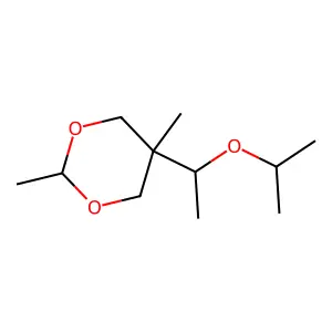 2,5-Dimethyl-5-(1-((propan-2-yl)oxy)ethyl)-1,3-dioxane structure