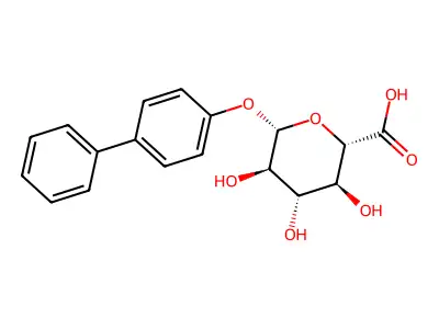 Glucopyranosiduronic acid, 4-biphenylyl, beta-D- structure