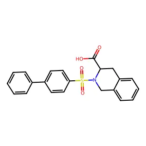 2-(联苯-4-基磺酰基)-1,2,3,4-四氢异喹啉-3-甲酸 structure