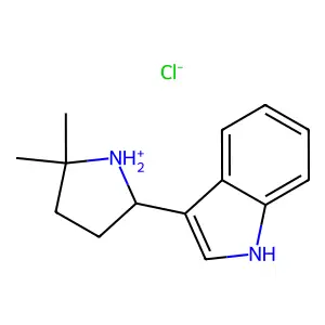 3-(5,5-Dimethylpyrrolidin-2-yl)-1H-indole--hydrogen chloride (1/1) structure