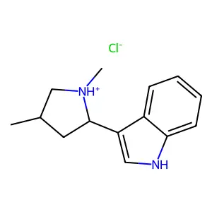 3-(1,4-Dimethylpyrrolidin-2-yl)-1H-indole--hydrogen chloride (1/1) structure