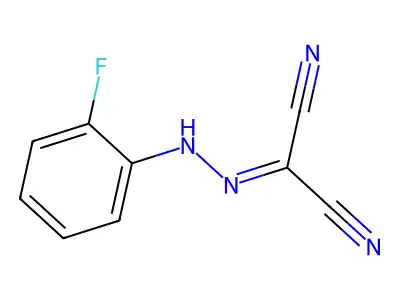 2-[(2-Fluorophenyl)hydrazinylidene]propanedinitrile structure