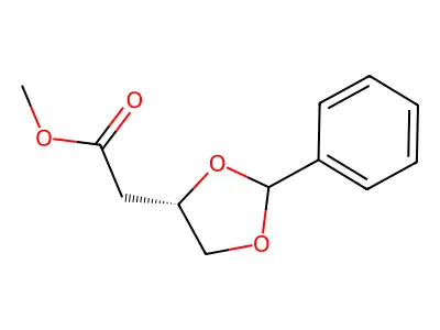 Methyl 2-((4S)-2-phenyl-1,3-dioxolan-4-yl)acetate structure
