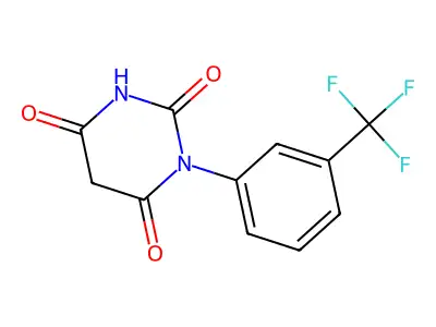 1-[3-(Trifluoromethyl)phenyl]-1,3-diazinane-2,4,6-trione structure