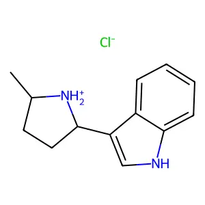 3-(5-Methylpyrrolidin-2-yl)-1H-indole--hydrogen chloride (1/1) structure