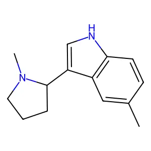 Indole, 5-methyl-3-(1-methyl-2-pyrrolidinyl)- structure