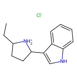 3-(5-Ethylpyrrolidin-2-yl)-1H-indole--hydrogen chloride (1/1) structure