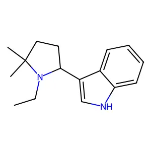 3-(1-Ethyl-5,5-dimethylpyrrolidin-2-yl)-1H-indole structure