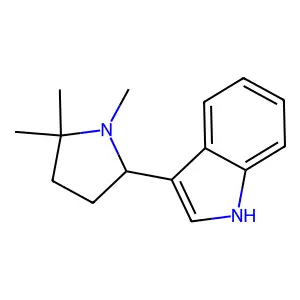 Indole, 3-(1,5,5-trimethyl-2-pyrrolidinyl)- structure