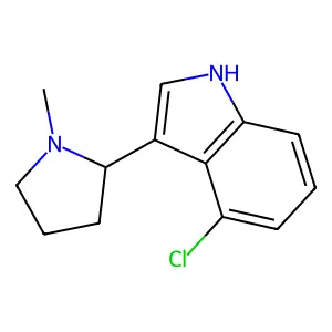 4-Chloro-3-(1-methylpyrrolidin-2-yl)-1H-indole structure