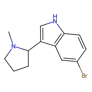 5-Bromo-3-(1-methylpyrrolidin-2-yl)-1H-indole structure