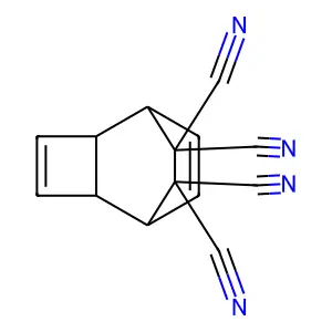 Tricyclo[4.2.2.02,5]deca-3,9-diene-7,7,8,8-tetracarbonitrile structure