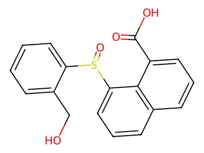 1-Naphthalenecarboxylic acid, 8-[[2-(hydroxymethyl)phenyl]sulfinyl]- structure