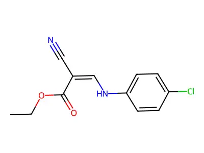 Ethyl 3-(4-chloroanilino)-2-cyanoprop-2-enoate structure