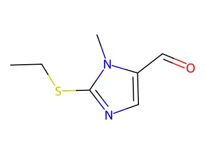 2-Ethylthio-1-methylimidazole-5-carbaldehyde structure
