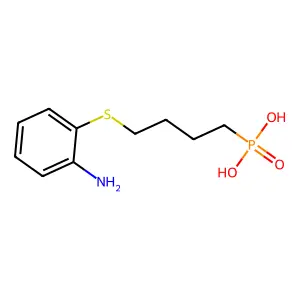4-(2-氨基苯硫基)丁基膦酸 structure
