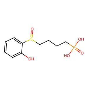 [4-[(2-羟基苯基)亚磺酰基]丁基]膦酸 structure