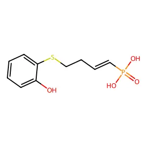 [4-[(2-羟基苯基)硫基]-1-丁烯基]膦酸 structure