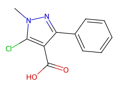 5-Chloro-1-Methyl-3-Phenyl-1H-Pyrazole-4-Carboxylic Acid structure