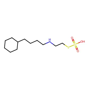 4-(2-Sulfosulfanylethylamino)butylcyclohexane structure