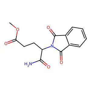 Methyl 5-amino-4-(1,3-dioxoisoindol-2-yl)-5-oxopentanoate structure