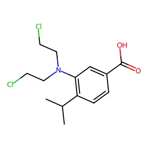 Benzoic acid, 3-(bis(2-chloroethyl)amino)-4-isopropyl- structure