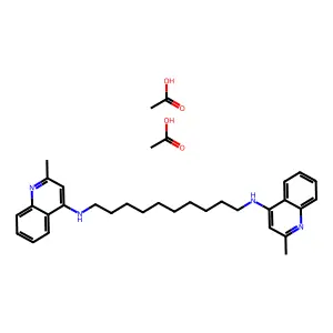 奎地卡胺醋酸盐无水物 structure