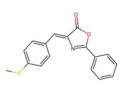 4-[[4-(Methylthio)phenyl]methylene]-2-phenyl-5(4H)-oxazolone structure