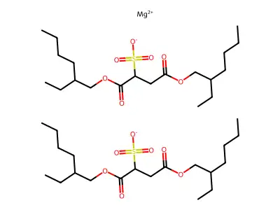 Magnesium;1,4-bis(2-ethylhexoxy)-1,4-dioxobutane-2-sulfonate structure