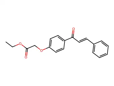 Ethyl 2-[4-(1-oxo-3-phenyl-2-propen-1-yl)phenoxy]acetate structure