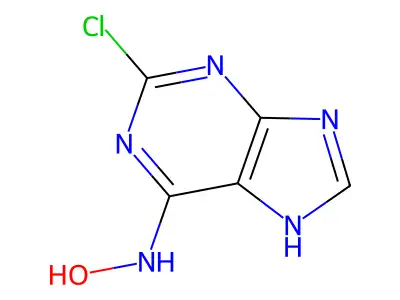 2-Chloro-N-hydroxyadenine structure
