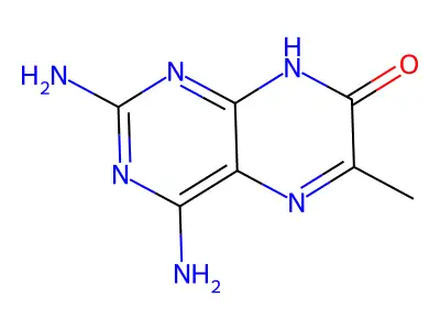 2,4-Diamino-6-methyl-7-hydroxypteridine structure