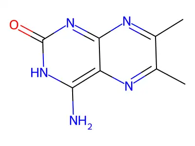 4-Amino-6,7-dimethylpteridin-2(3H)-one structure